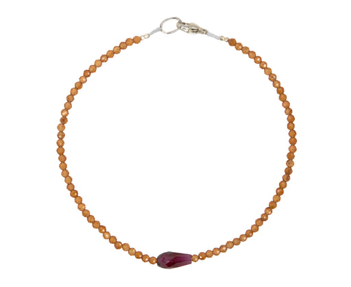 Margaret Solow Hessonite and Garnet Beaded Bracelet