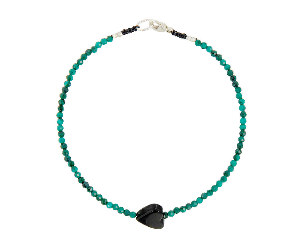Margaret Solow Malachite and Onyx Beaded Bracelet