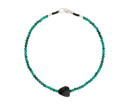 Margaret Solow Malachite and Onyx Beaded Bracelet