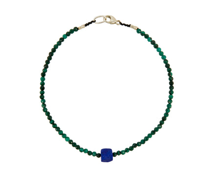 Malachite and Lapis Beaded Bracelet - TWISTonline 