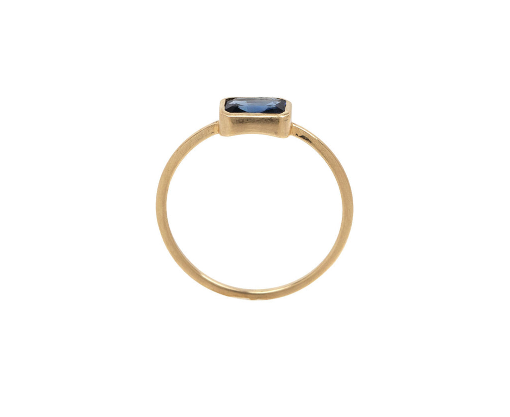 Margaret Solow Blue Sapphire Ring - Side View