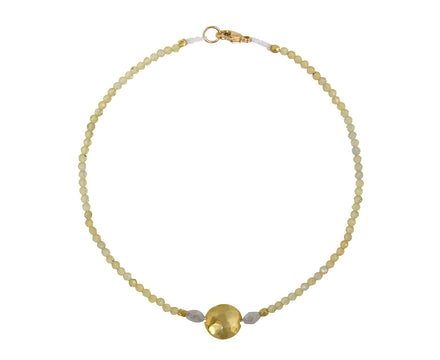Margaret Solow Yellow Sapphire and Diamond Beaded Bracelet