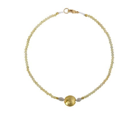 Margaret Solow Yellow Sapphire and Diamond Beaded Bracelet