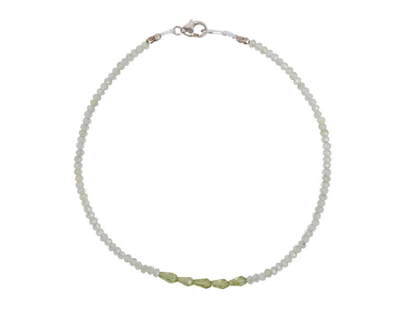 Margaret Solow Prehnite and Peridot Beaded Bracelet