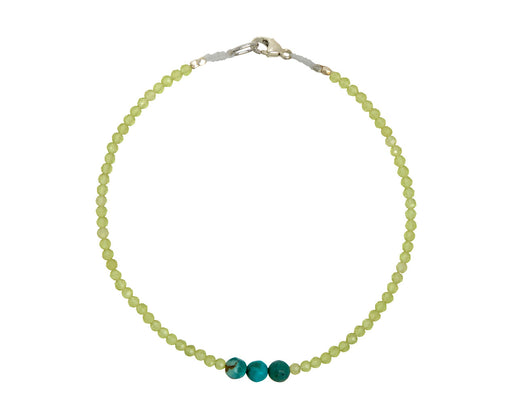Margaret Solow Peridot and Turquoise Beaded Bracelet