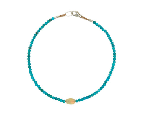 Margaret Solow Turquoise and Opal Beaded Bracelet
