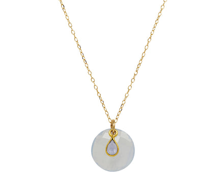 Margaret Solow Chalcedony and Tanzanite Pendant Necklace