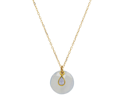 Margaret Solow Chalcedony and Tanzanite Pendant Necklace