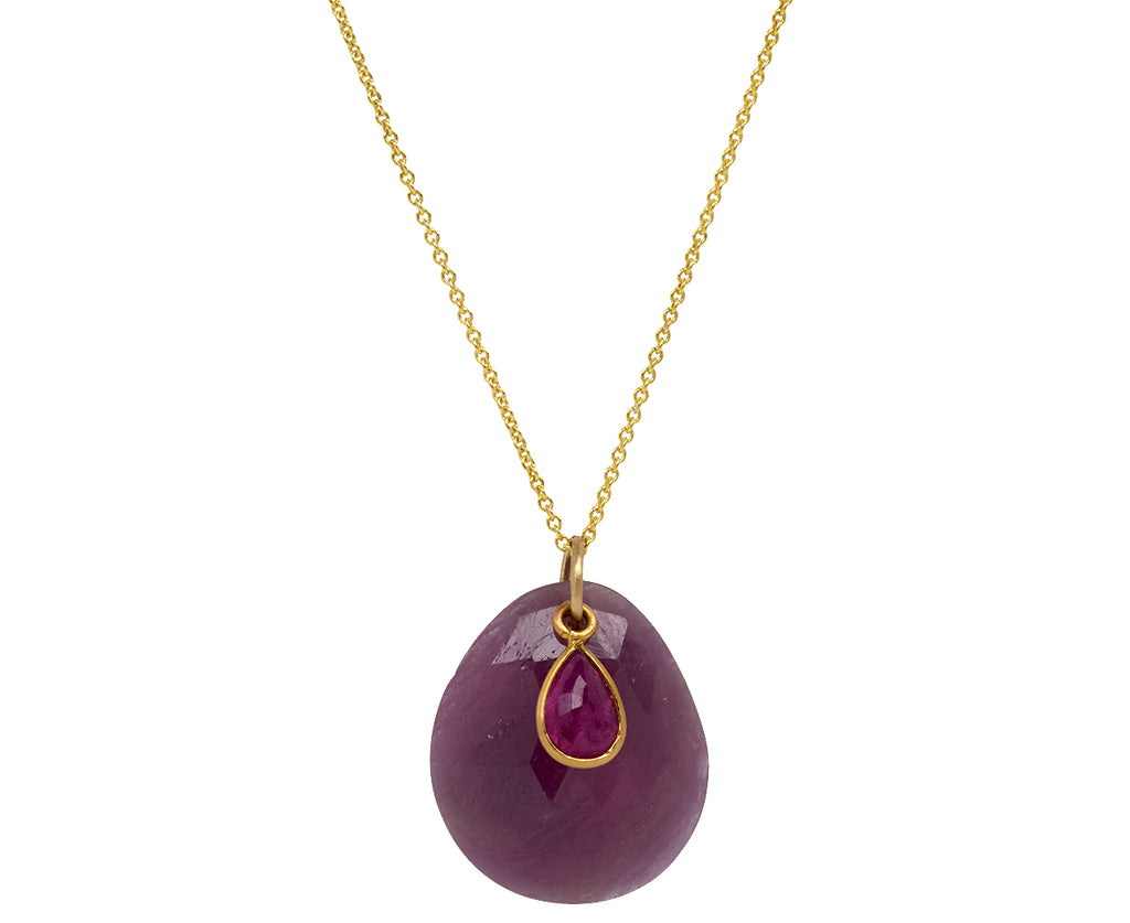 Margaret Solow Double Ruby Pendant Necklace