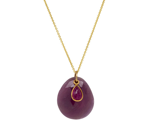 Margaret Solow Double Ruby Pendant Necklace