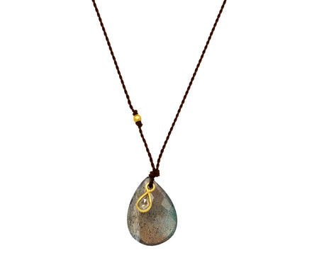 Margaret Solow Labradorite and Diamond Pendant Necklace