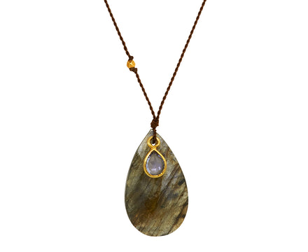 Labradorite and Tanzanite Pendant Necklace