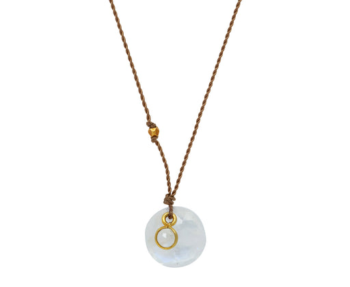 Margaret Solow Double Rainbow Moonstone Pendant Necklace