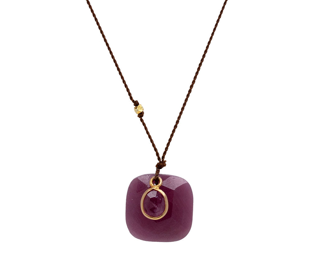 Margaret Solow Ruby and Sapphire Pendant Necklace