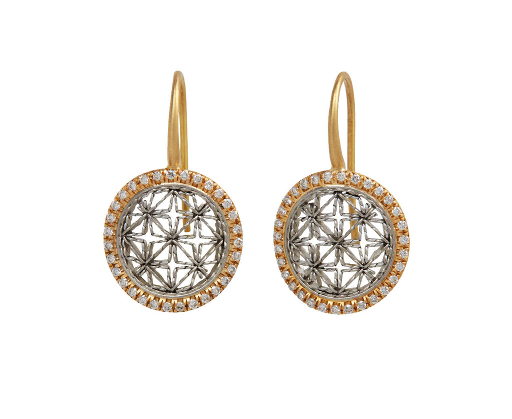 Round Diamond Mesh Earrings