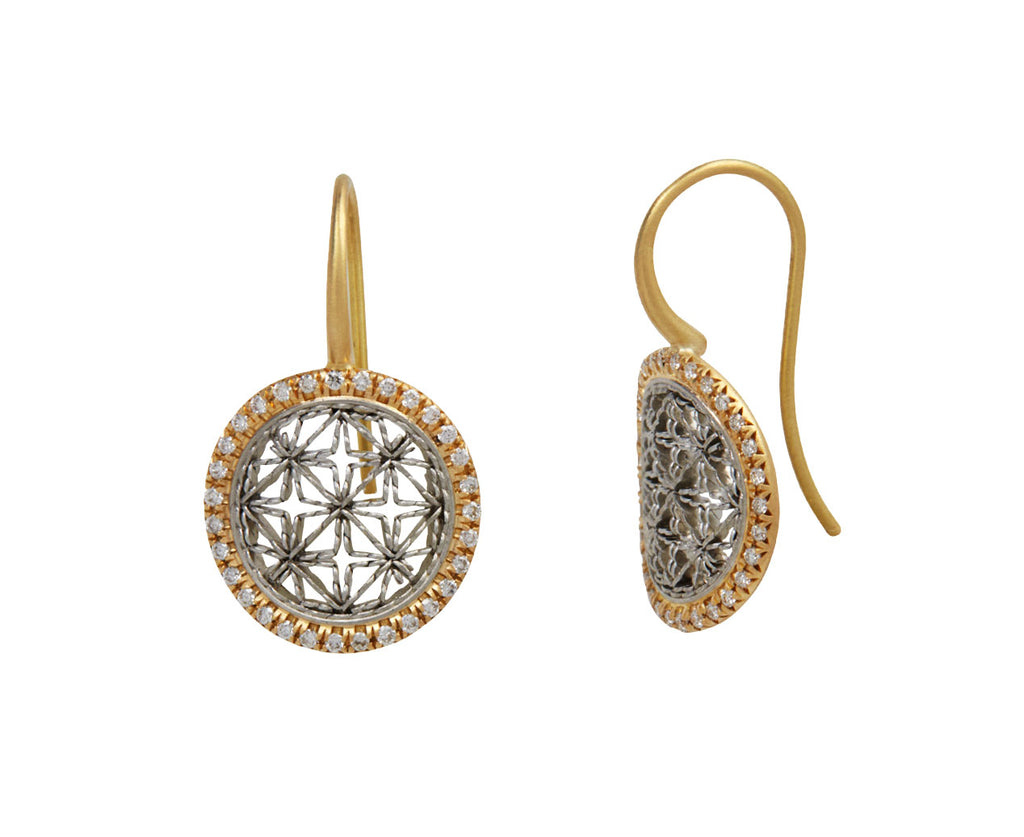 Round Diamond Mesh Earrings