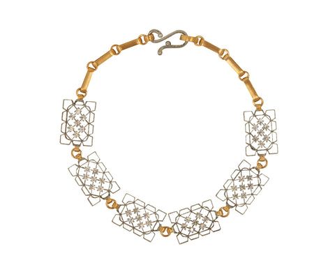 Nikolle Radi Diamond Lacy Frames Link Bracelet