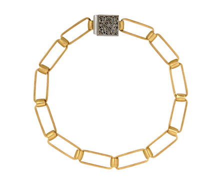 Square link brclt 18kg platinum box clasp L 6.75