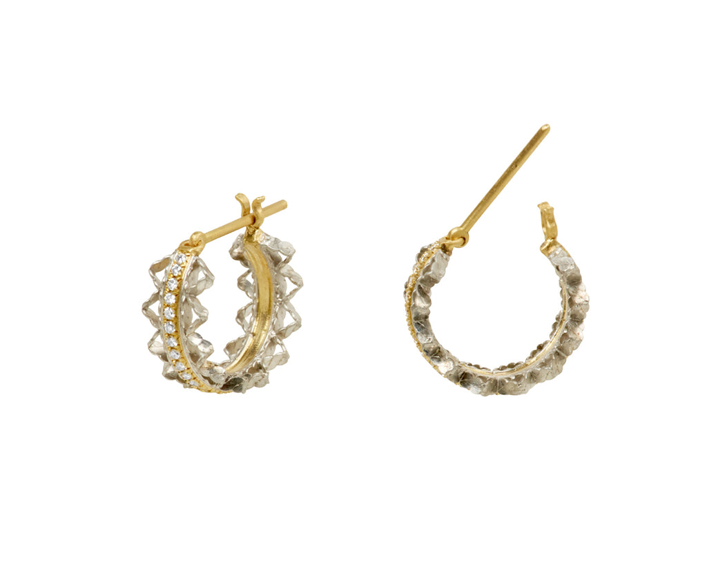 Small Pave Hoop Earrings