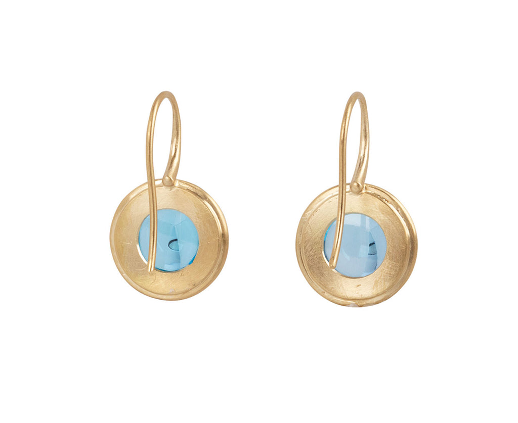 Blue Topaz Cabochon Earrings