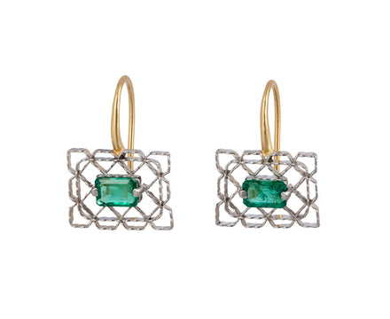 Nikolle Radi Emerald Frame Earrings