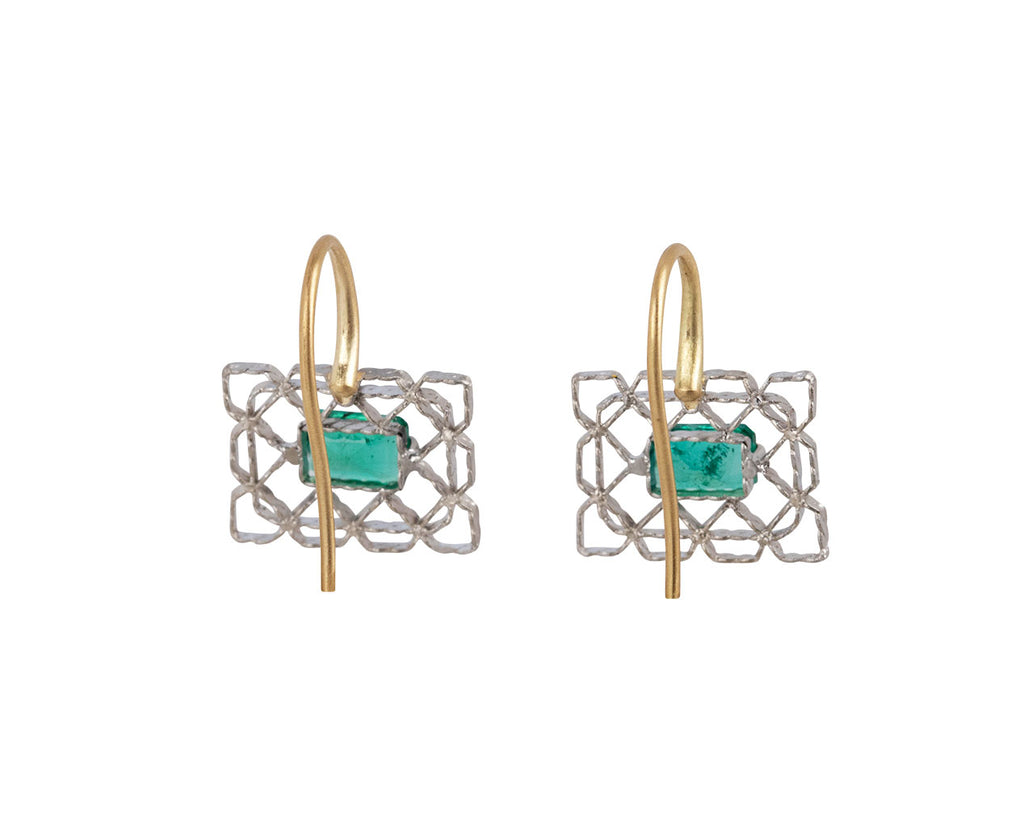 Nikolle Radi Emerald Frame Earrings Back