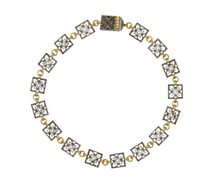 Platinum Damask Chain Bracelet