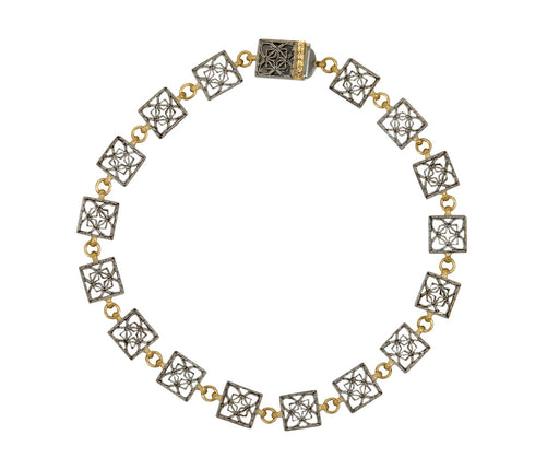 Platinum Damask Chain Bracelet