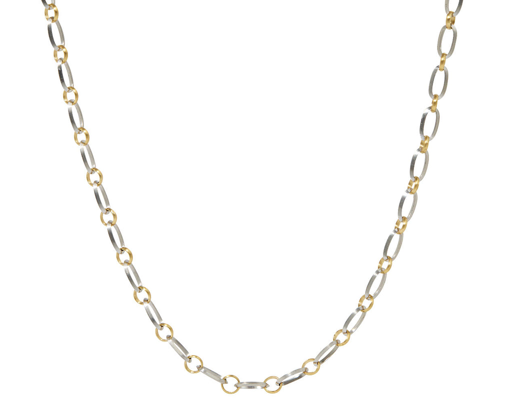 Platinum and Gold Mixed Link Necklace - TWISTonline 