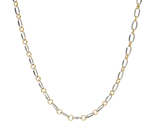 Platinum and Gold Mixed Link Necklace - TWISTonline 