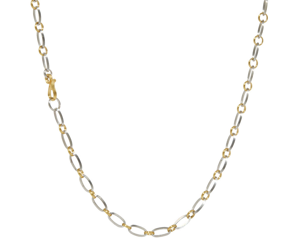 Platinum and Gold Mixed Link Necklace - TWISTonline 