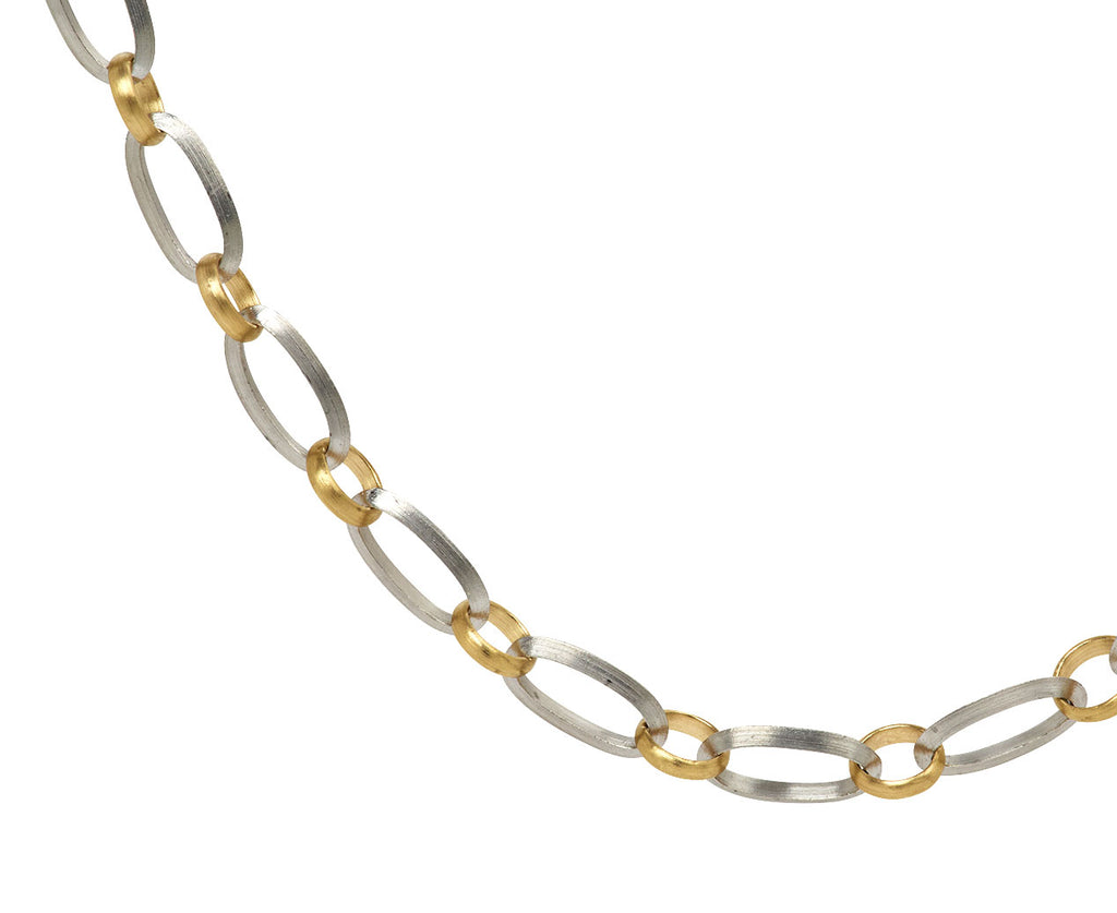 Platinum and Gold Mixed Link Necklace - TWISTonline 