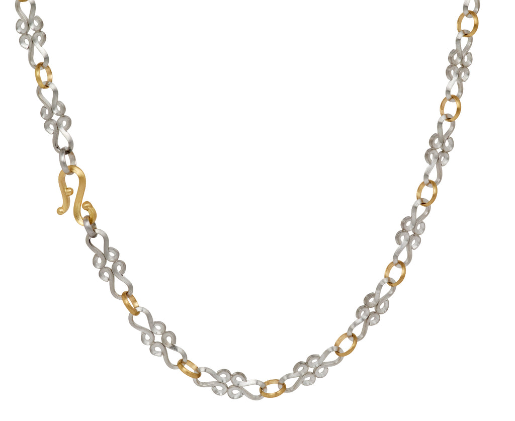 Platinum Volute Chain Necklace