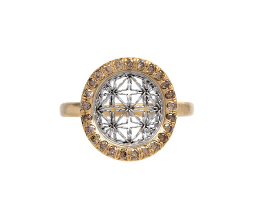 Champagne Diamond Pave Ring