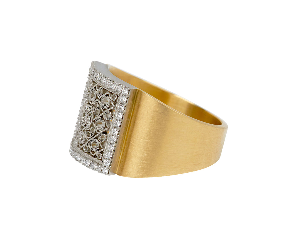 Nikolle Radi White Diamond Vault Ring - side