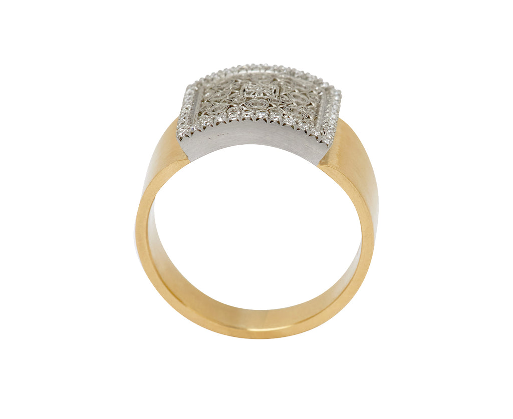 Nikolle Radi White Diamond Vault Ring - top down