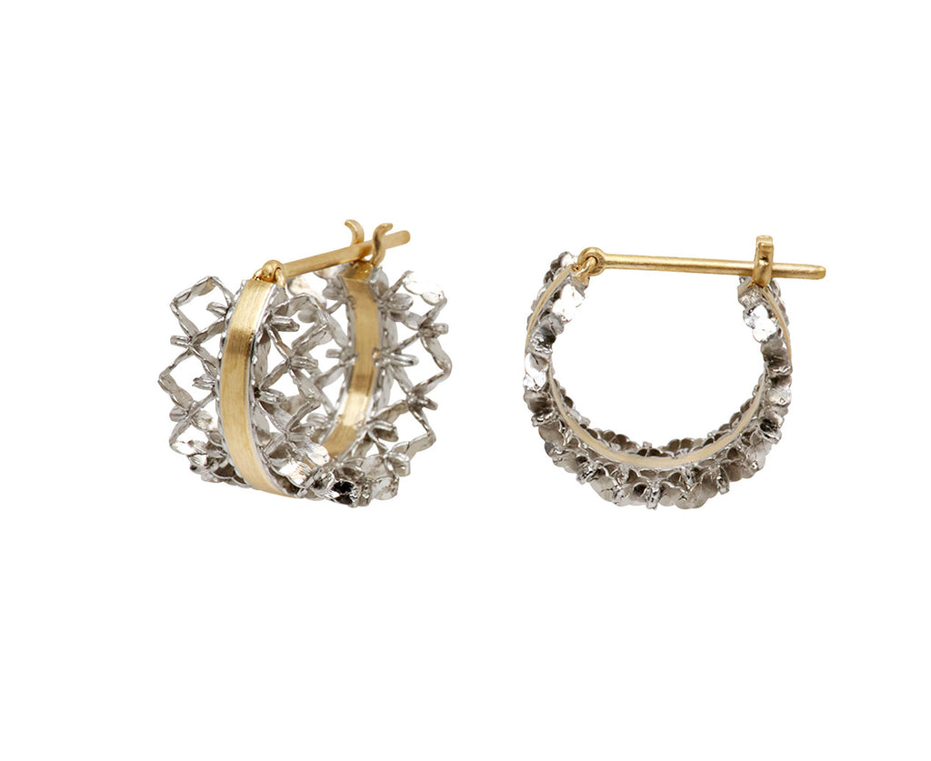 Small Brocade Hoop Earrings - TWISTonline 