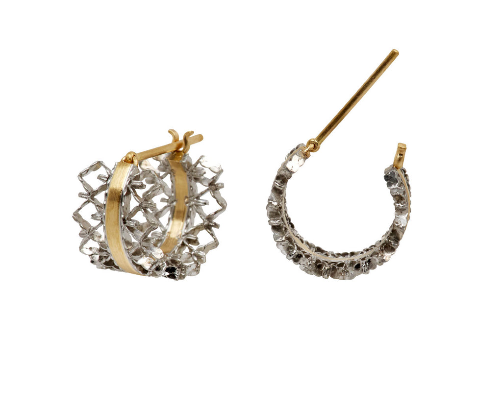 Small Brocade Hoop Earrings - TWISTonline 