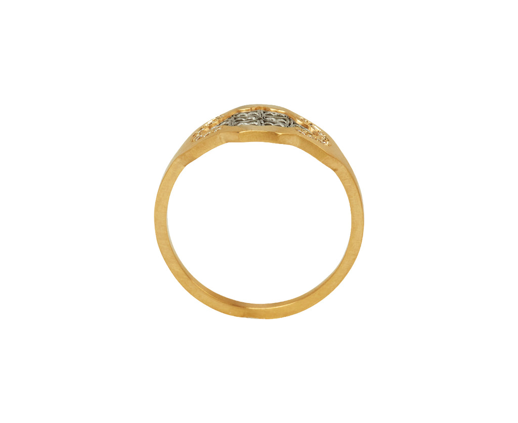 Nikolle Radi Small Tune Ring with Pavé Diamonds - Top Down