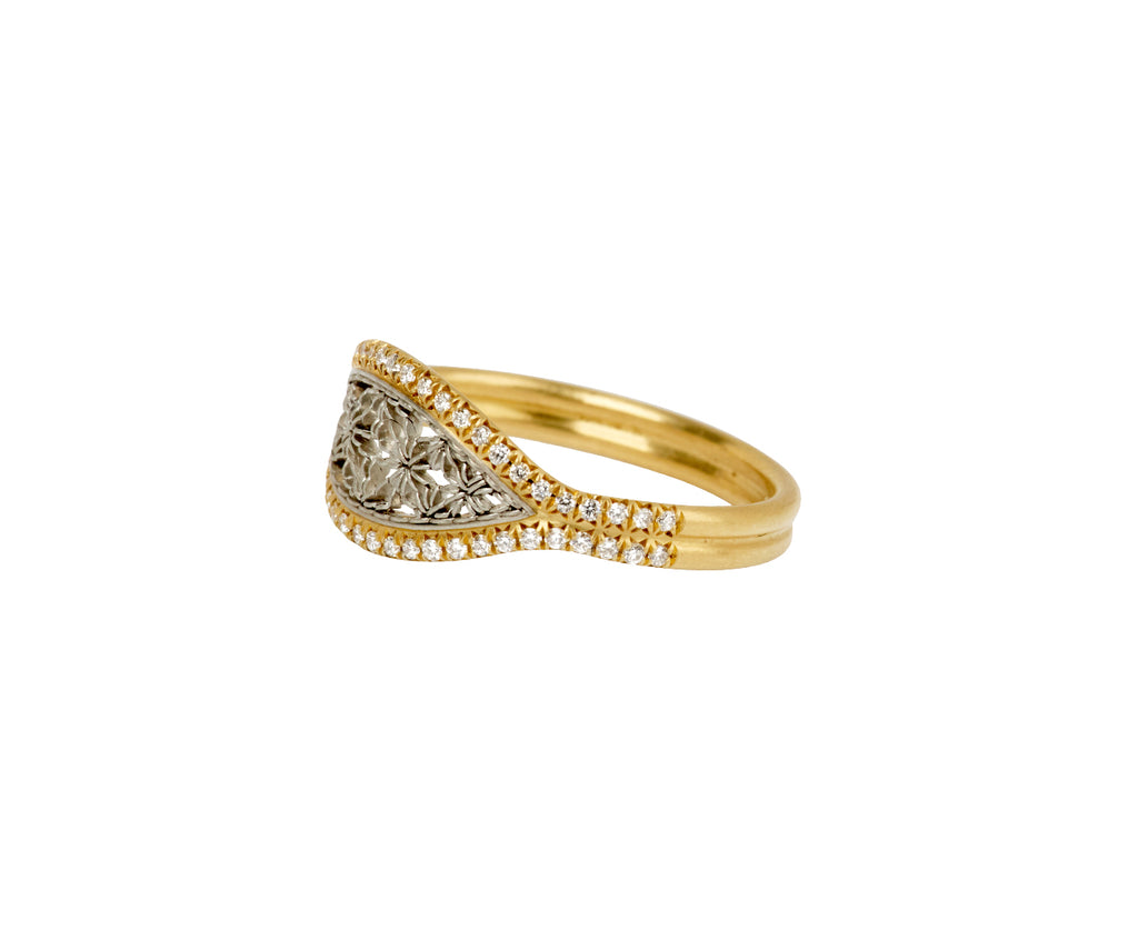 Nikolle Radi Marquis Diamond Ring Side View