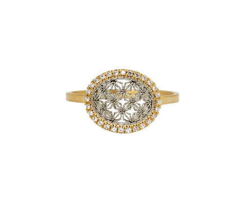 Nikolle Radi Small Oval Damask Ring