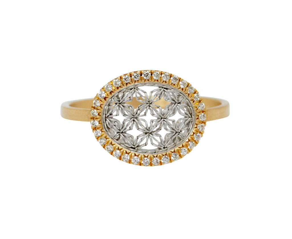 Nikolle Radi Small Oval Damask Ring