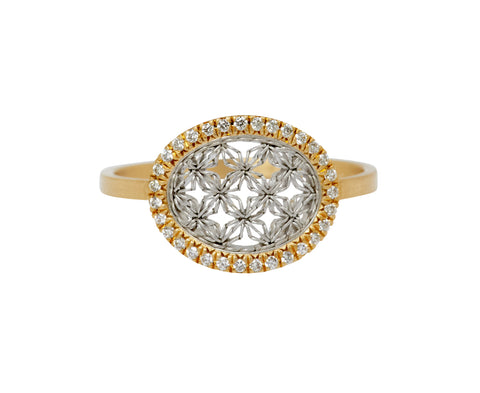 Nikolle Radi Small Oval Damask Ring