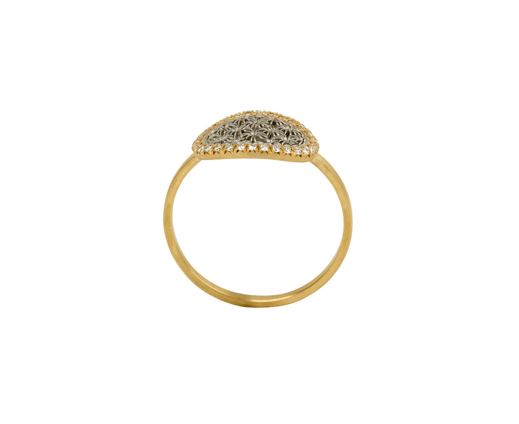 Small Oval Damask Ring