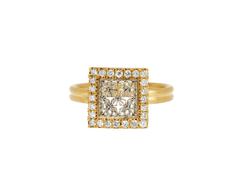 Nikolle Radi Small Pave Diamond Ring