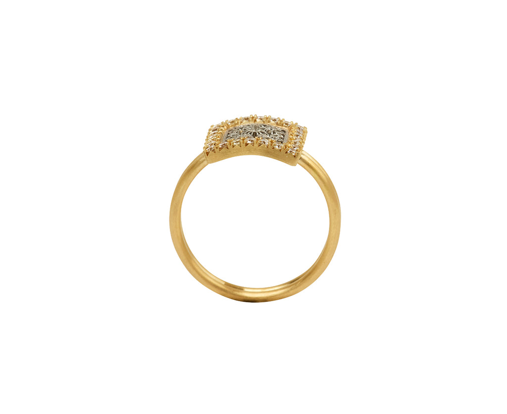 Small Pave Diamond Ring