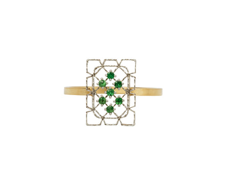 Nikolle Radi Airy Lace Tsavorite Garnet Ring