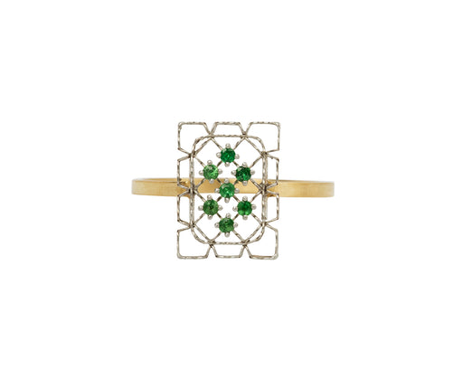 Nikolle Radi Airy Lace Tsavorite Garnet Ring