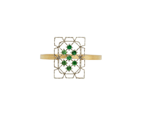 Nikolle Radi Airy Lace Tsavorite Garnet Ring