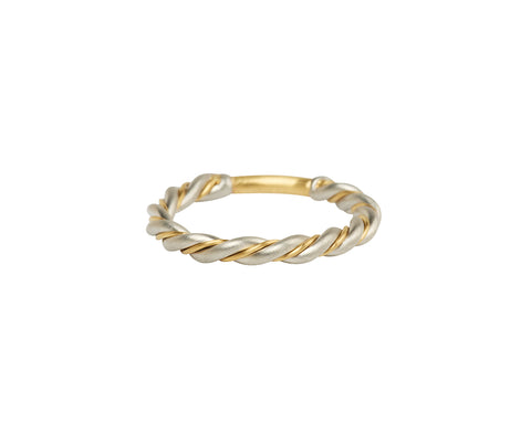 Nikolle Radi Twisted Platinum and Gold Band Ring